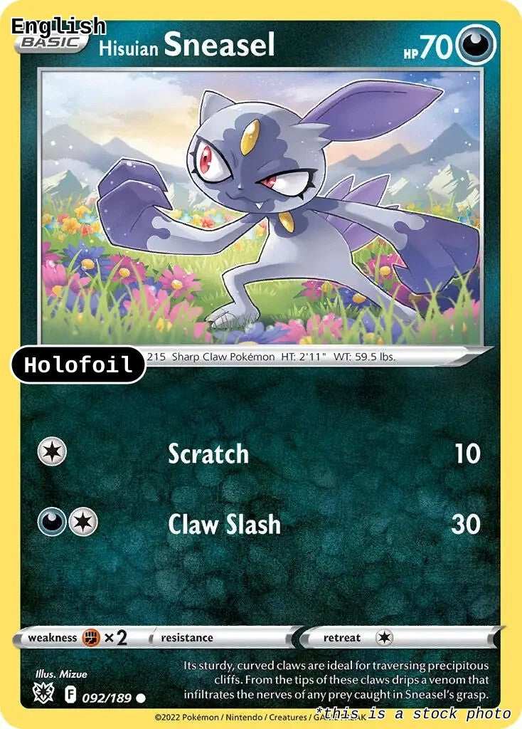 Hisuian Sneasel - 092/189 (Cosmos Holo)