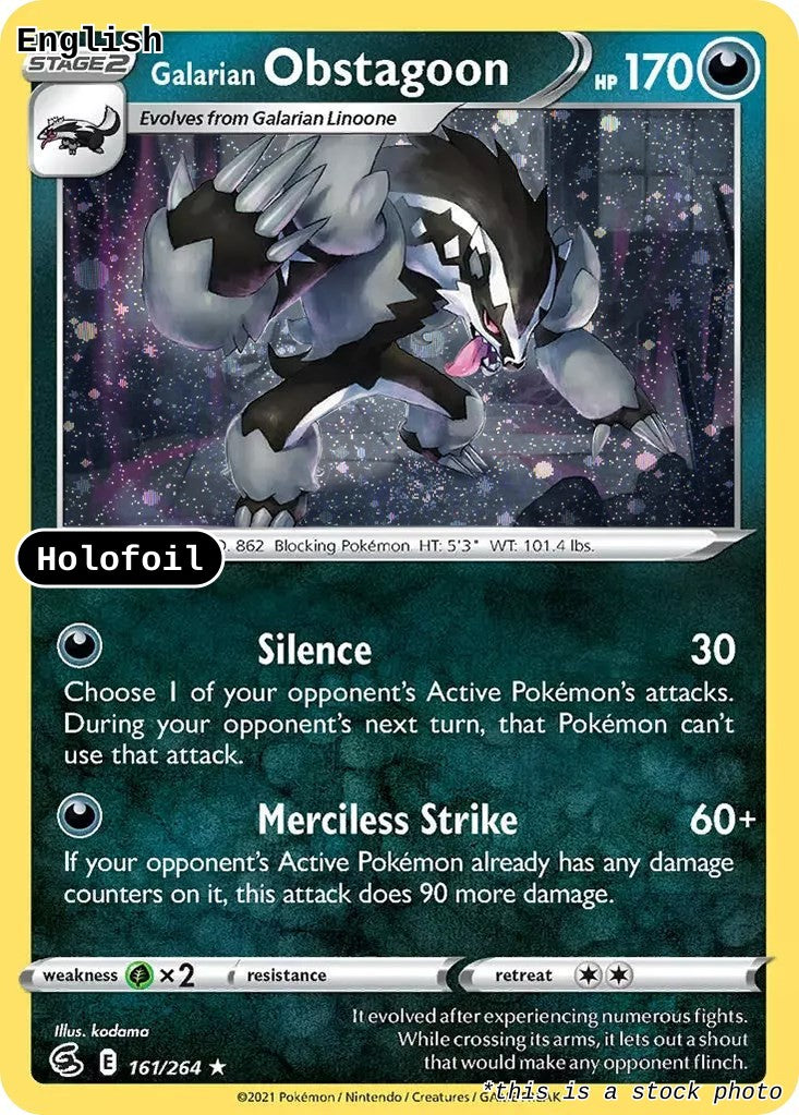 Galarian Obstagoon (Cosmos Holo)