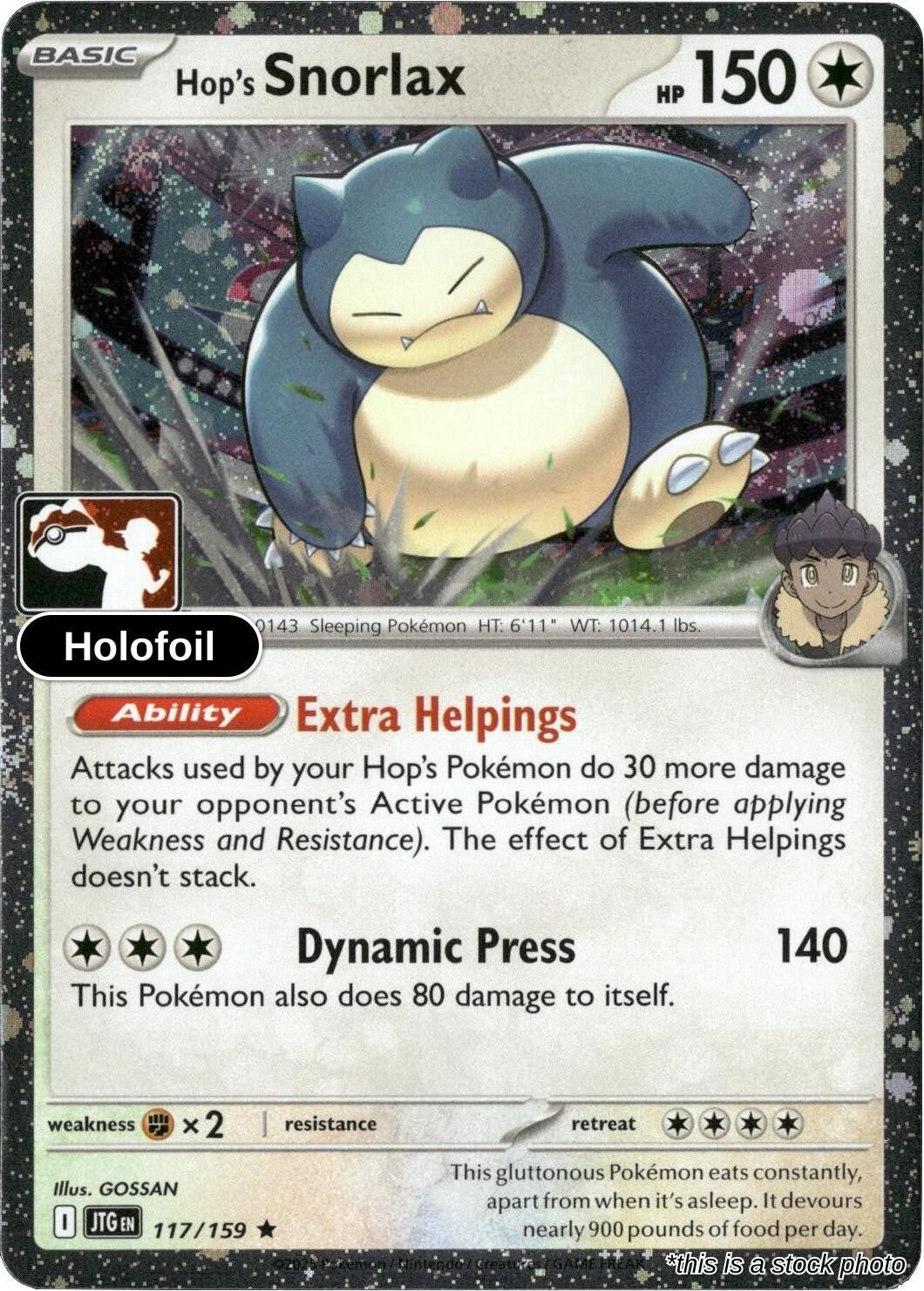 Hop's Snorlax - 117/159 (Cosmos Holo)