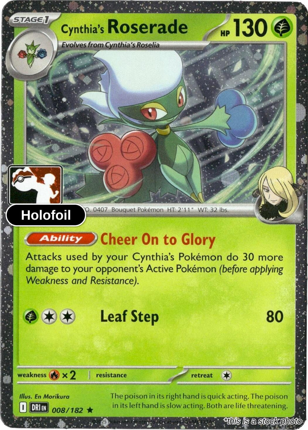 Cynthia's Roserade - 008/182 (Cosmos Holo)