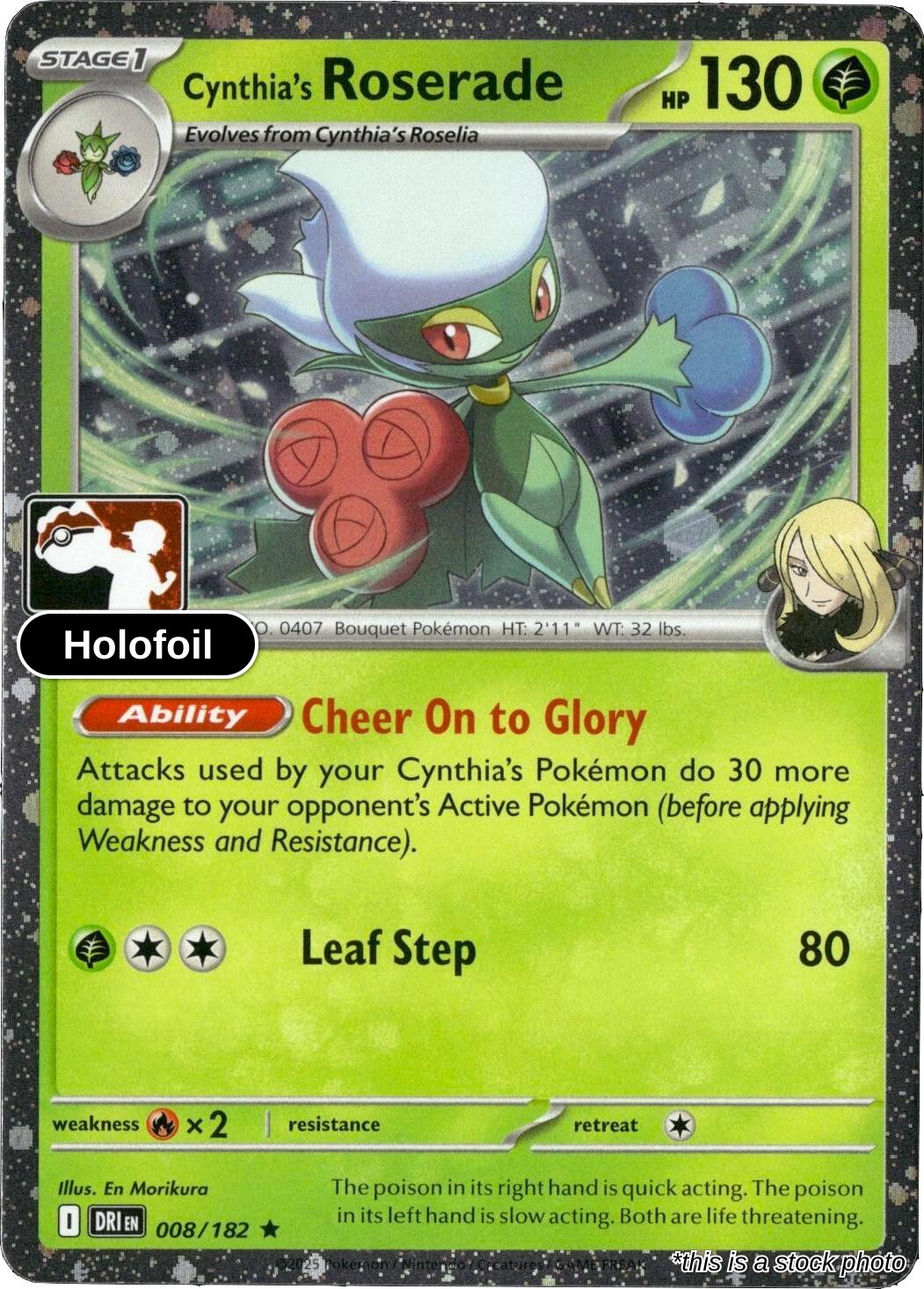 Cynthia's Roserade - 008/182 (Cosmos Holo)