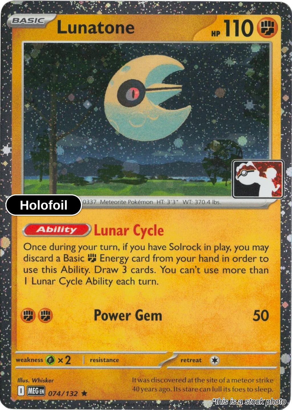 Lunatone - 074/132 (Cosmos Holo)