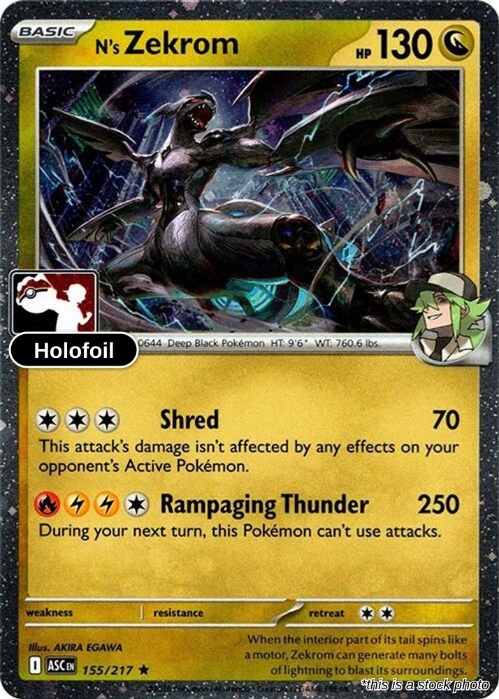 N's Zekrom - 155/217 (Cosmos Holo)