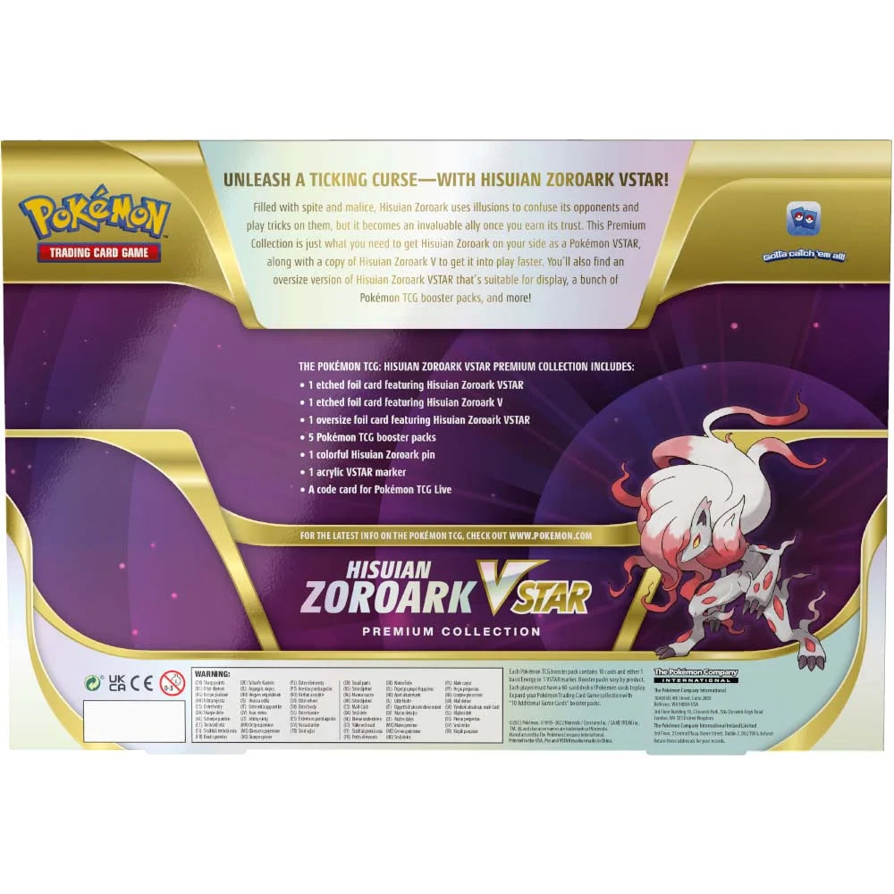 Pokemon TCG: Hisuian Zoroark VSTAR Premium Collection
