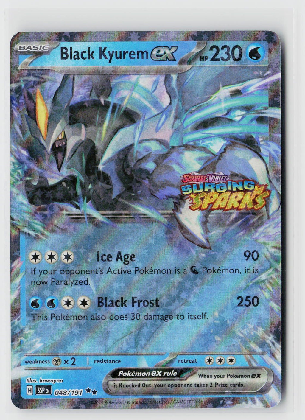 Black Kyurem ex (Surging Sparks Stamped)