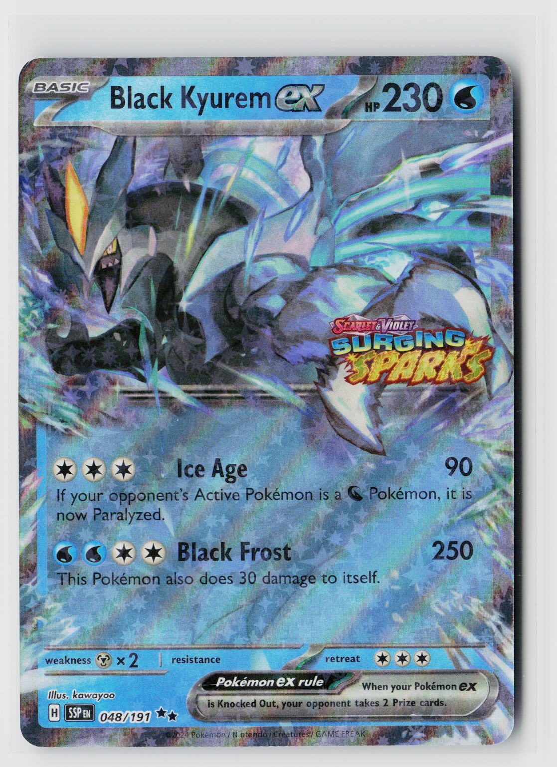 Black Kyurem ex (Surging Sparks Stamped)